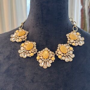 Banana Republic Yellow and Gold Floral Necklace